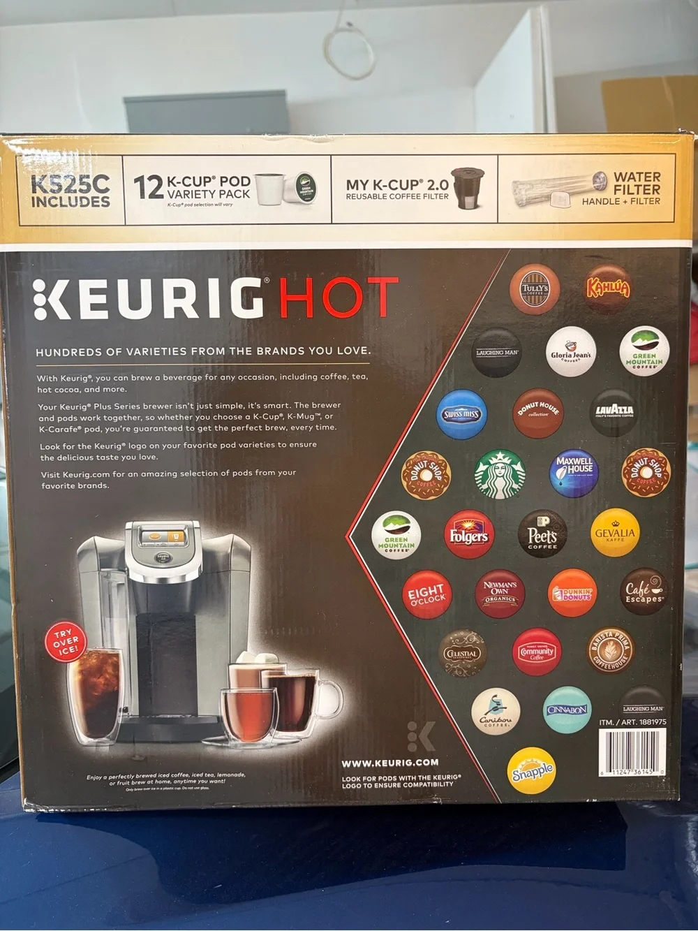 Keurig K525C Plus Single Serve Coffee Maker - Black & Silver